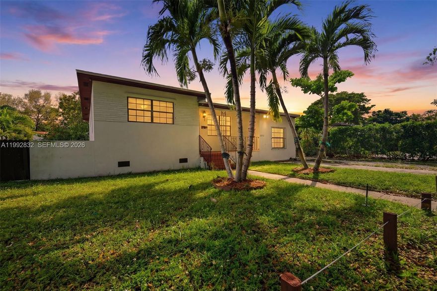 Great opportunity in West Miami! This 2/1 home with a separate 1/1 efficiency is ideal for buyers or investors looking to add value. Situated on a spacious 7,198 sq ft lot, the property offers the potential to expand, build a larger home, or create your dream outdoor space with room for a pool. Centrally located near major highways, shopping, and dining.