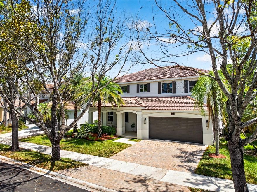 Beautiful 4-bedroom, 2.5-bathroom two-story home located in the heart of Weston at Savanna in The Grove III. This well-maintained property features all bedrooms upstairs, offering privacy and functional living space. The home boasts vinyl flooring on the main level and laminate flooring upstairs. Renovated bathrooms add a modern touch, including a spacious primary suite with double shower heads and an office conveniently connected to the master bedroom. Additional highlights include two walk-in closets, a full washer and dryer, and updated A/C systems (2025 upstairs, 2011 downstairs). The exterior has been thoughtfully enhanced with fresh paint, a paved driveway, and beautifully completed landscaping, creating great curb appeal along with a welcoming front porch. A perfect blend of comfort, style, and location.