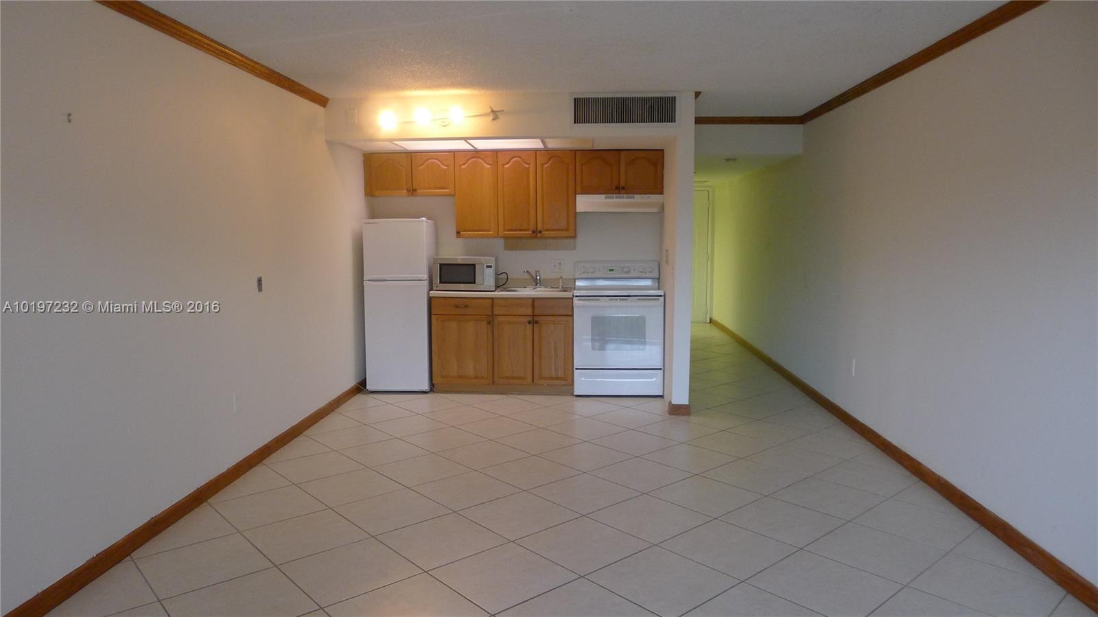 "Studio" condo for rent with view to the garden and to the pool. 55+ Adult community Guarded community. Walking Closet. Washer and Dryer inside the unit. Ample bathroom. Hurricane Shutters installed. Ready to move in. A/C. Tile flooring. Hurricane Shutters. Spacious elevator. 
Century Village community has plenty of amenities: pool, clubhouse, tennis, golf, theater and entertainment, recreation, classes management office. Transportation to the shopping centers. Price negotiable.