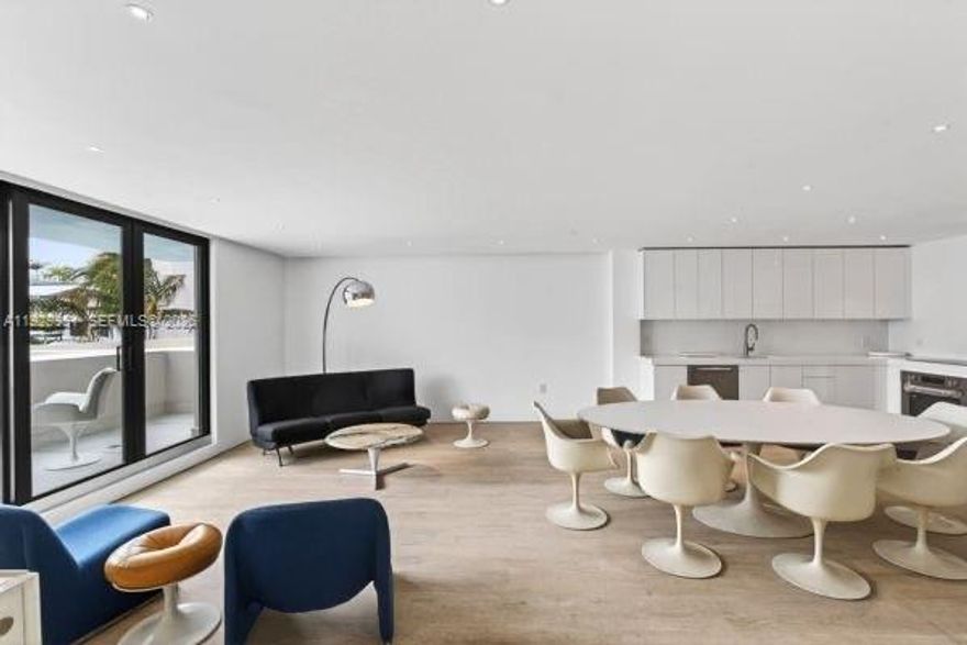 Fully renovated 1 bedroom plus den, 2 bath residence with an expansive living and dining area designed to comfortably host gatherings of 10–12 guests. The unit features a modern drop ceiling with recessed lighting, Bertazzoni Italian appliances, Miralis kitchen cabinetry, Thassos marble baths with Kohler fixtures, wide-plank porcelain floors by Peronda of Spain, new AC, and in-unit laundry with storage. Southeast exposure provides abundant natural light throughout the day. The primary bedroom offers direct access to a rooftop terrace with views toward the iconic, ultra-luxury Raleigh Hotel redevelopment. Ideally located at 1800 Collins Avenue just one block from the ocean, steps from the Convention Center, and minutes from Lincoln Road, dining, nightlife, and the Art Deco district, surrounded by major luxury hotel redevelopments. A compelling opportunity within one of Miami Beach’s most actively revitalized corridors. EASY TO SHOW.