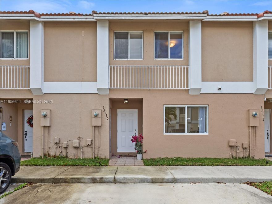 Step into this well maintained fee simple townhouse in a desirable community and area with low monthly maintenance fee. This townhouse is designed for comfort and everything family living. The lower level includes a main living area, dining, kitchen, laundry room, and a guest powder room. The upper level boasts three bedrooms including the primary suite with a private bath and a full hallway bath. Both levels are fully tiled throughout. The outdoor space includes a private patio area with a covered gazebo. There is an outdoor storage closet. Community has a pool. Schedule your tour today.