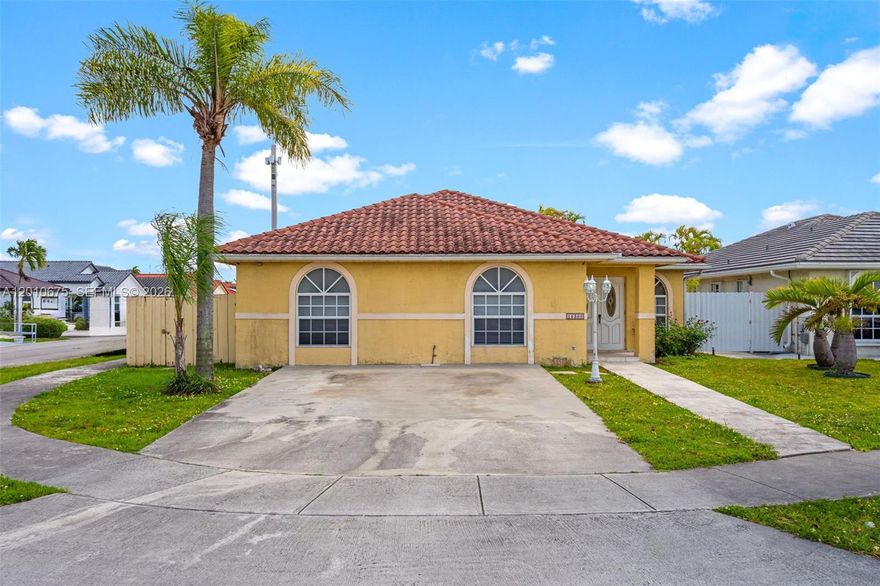 Corner lot opportunity in highly desirable West Kendall! This 3-bedroom, 2-bathroom home offers a fantastic layout with tile flooring throughout and plenty of natural light. Step outside to your private backyard oasis featuring a pool with an attached jacuzzi, perfect for entertaining or relaxing year-round. 

Please note, due to the condition of the roof, this property will require a cash purchase or renovation loan. Ideal for investors or buyers looking to customize and add value.