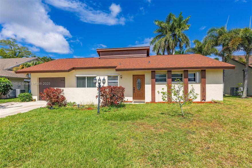 Spacious and cozy three-bedroom, two-bathroom Single Family Home located on a cul-de-sac street in popular and desirable Lakes of Sherbrooke neighborhood with a low $ 190 HOA fee which includes cable, internet, Wi-Fi and common area lawn care, pool, tennis and basketball courts and community club house. Home features a 2025 brand new roof and appliances such a new refrigerator, stove and microwave.  Upgraded kitchen and bathrooms, outdoor storage and sprinklers system front and back.  Easy access to Turnpike and Mayor Highways. House is situated within the boundaries of top-rated A+ schools making it an ideal choice for families.