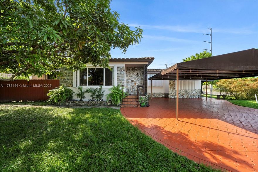Great Corner Home in the Beautiful & Best City of West Miami! This charming home features: New Roof, New Kitchen, Spacious layout, covered parking & fenced yard, with fruit trees, nice for entertaining family & friends. West Miami has its own Police & Fire Station. FreeBee Tesla Transportation. Close to Excellent Schools, New Parks, Publix & more! This is a MUST SEE!