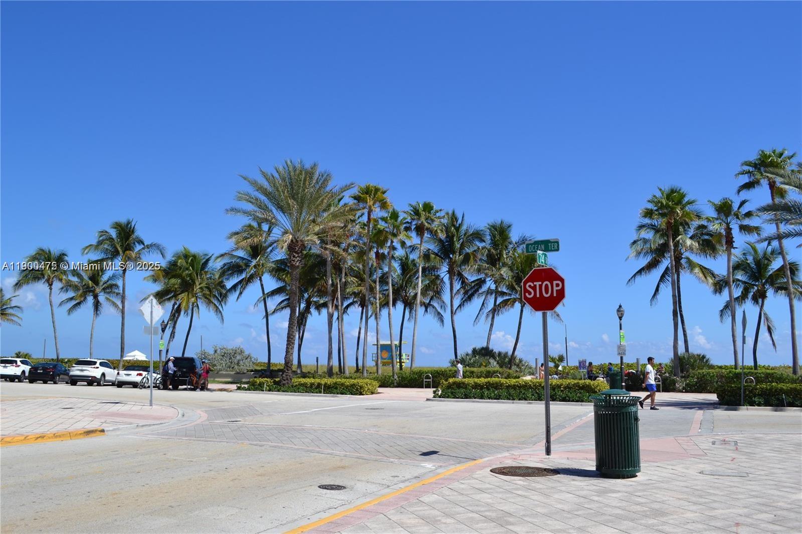 Steps to the Beach and Ocean, enjoy beach living in this large Studio on the 1st floor. Many improvements and developments coming to North Beach. Close to Bank, Publix, CVS, walking distance to parks, shopping and great restaurants. Street parking beach life and beach vibes. Great Investment don't miss out!