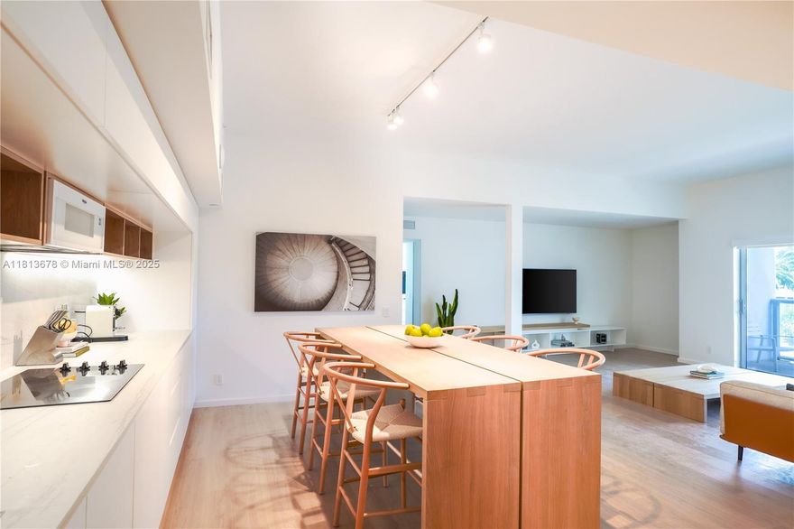 Corner 2BD/2BA Furnished Residence – 1,363 SF, Perfect for Entertaining. This expansive corner unit at the Residences at Beach Haus Bal Harbour offers 1,363 square feet of elevated coastal living, with two spacious bedrooms, two full bathrooms, and open-concept living and dining areas ideal for entertaining. One of just 36 turnkey residences in a boutique building, it features high-end finishes, imported stone, custom millwork, curated furnishings, a fully equipped kitchen, and in-unit washer/dryer. Owners enjoy daily beach service (2 chairs + umbrella) via the exclusive Beach Haus Beach Club. Short Term Rentals permitted. Currently in reservation phase; closings Winter 2025. Completion in months—not years.