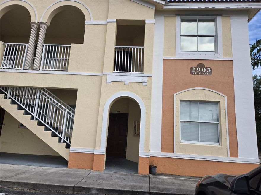 Gated community with 24 hours security and community pools. 2nd floor apartment, tile  and vinyl floors, renovated bathrooms Washer and dryer.  2 assigned parking spaces. Main bedroom has a walking closet.
