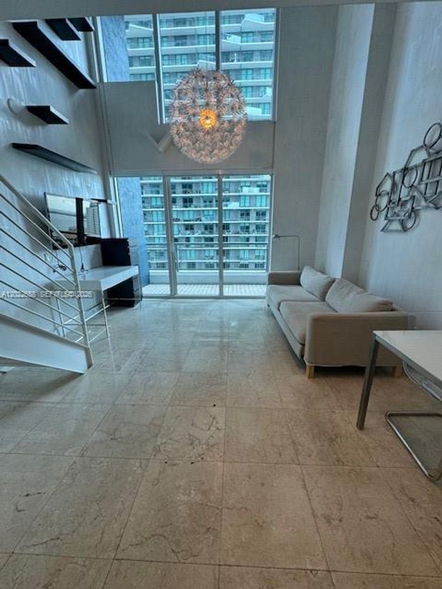 ONE OF A KIND MODEL INFINITY LOFT. SPACIOUS 1-1.5 LOFT FACING EAST WITH MARBLE FLOORS.  
High floor with spectacular bay and city views. Modern Kitchen with Dishwasher. 1 Bath and half - Upstair master bedroom with full bathroom and walking closet - Washer & Dryer in the unit. Nice balcony. 24 Hour Concierge, Spa, Pool and Gym. Located in the hottest area of Brickell.