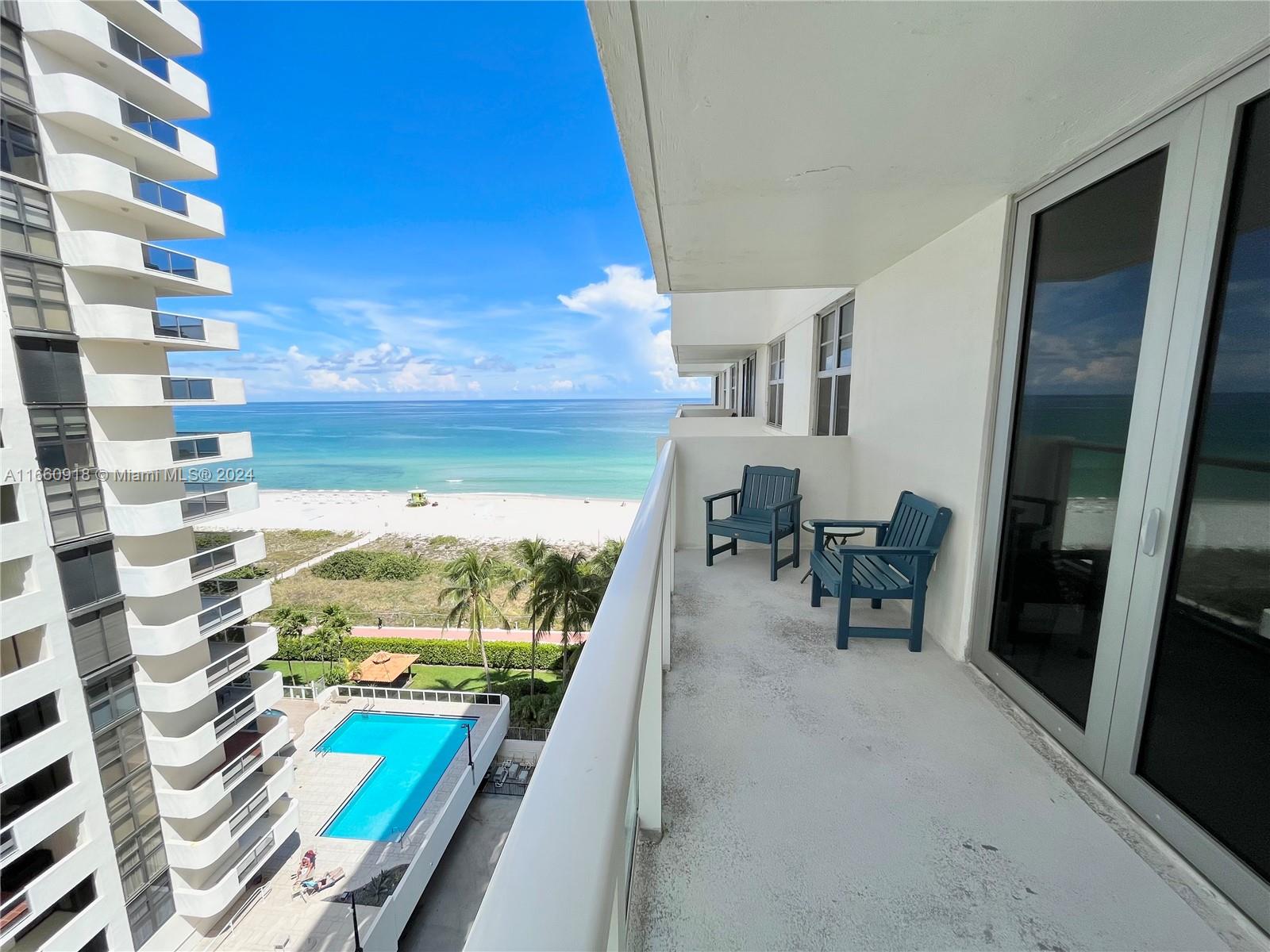 Fully remodeled ocean view condo with large balcony. Available for four months minimum from November 20, 2024 until May 31, 2025. This unit is furnished and features an updated kitchen with SS appliances, tile floors, large rooms and spacious closets. Included in rent is beach and pool service, internet, cable, and an assigned covered parking spot. Enjoy resort style amenities which include: movie theater, library, gym, oceanfront BBQ area, 24/7 Valet, party room and more! Building also features a pool-side restaurant and a full service salon. Arlen Beach is located on Millionaires' Row directly on the world-famous beach-walk. All of Miami Beach is yours to explore!