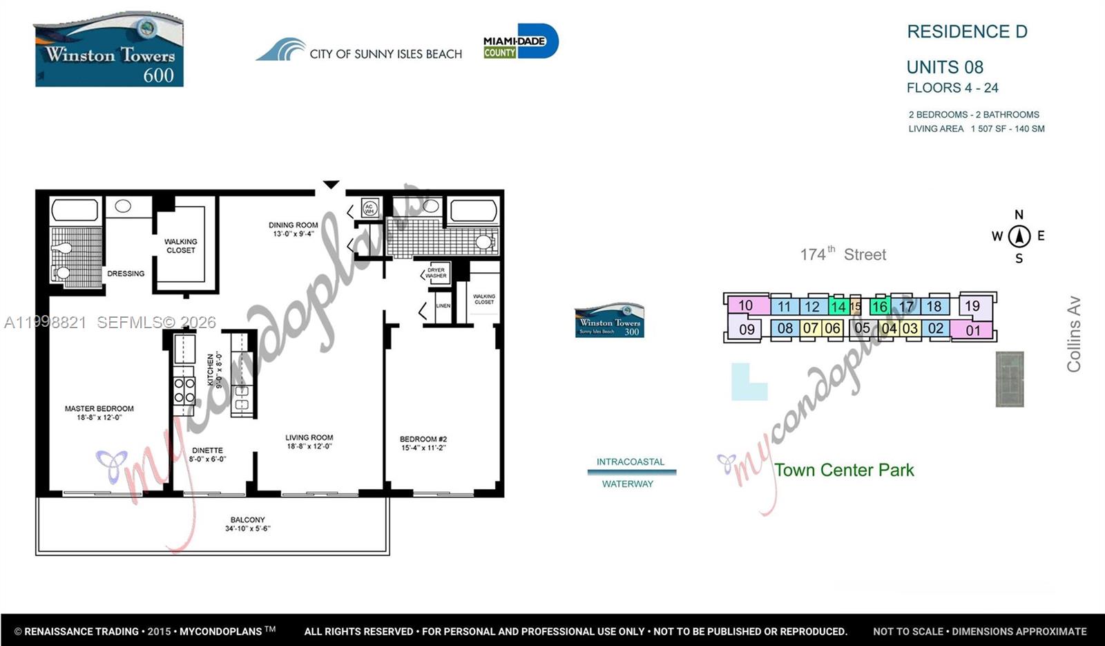 WINSTON TOWERS 600 CONDO - Residential Lease