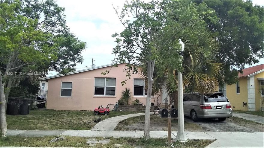 Progressive District of West Palm Beach, Single Family Home with 2 incoming producing units 100% tenant occupied. The property consists of a 3 Bedroom 1 Bath home and a 1 bedroom 1 Bath unit in the back with Separate entrances. The back unit has a private entrance from the back street and parks right in front of their door. This is a great investment property to add to your portfolio for passive income with possible long-term tenants! Very quiet street and close to Beach, shops, restaurants and major roads. Lots of gentrification happening nearby and will only improve the values of this property in the future! PLEASE DO NOT DISTURB TENANTS.