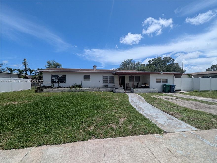 LOCATION LOCATION LOCATION!! Nestled in the highly desirable North Miami Beach area, this property features a spacious oversized yard and is located within walking distance of multiple houses of worship. Enjoy convenient access to shopping malls, beaches, and major expressways. Zoned under unincorporated Dade County, this home offers flexibility for remodeling, rebuilding, or a complete tear-down to create your custom dream home.