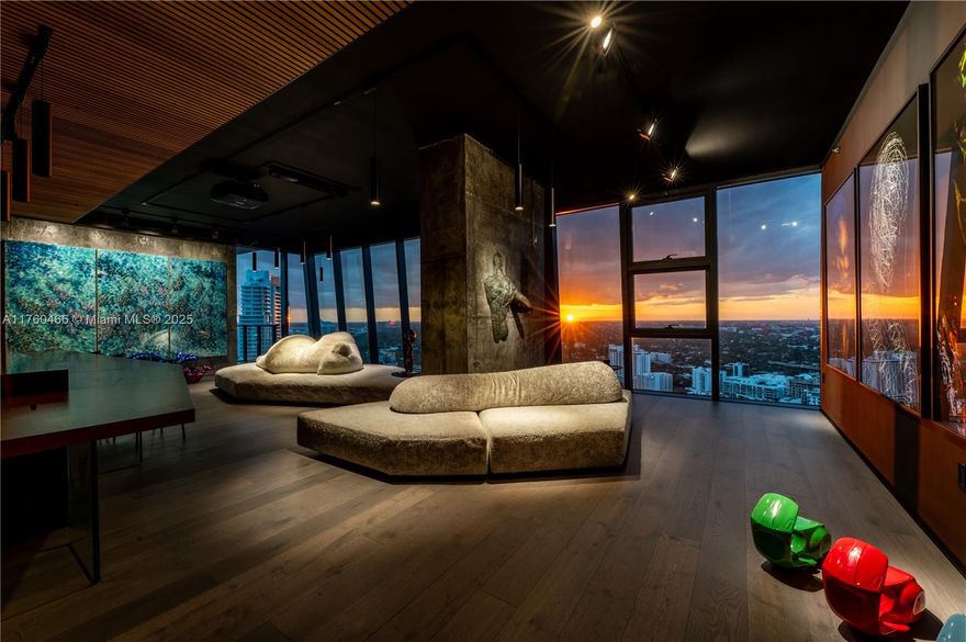 Luxury Live Auction! Bidding to start from $4,250,000.00! A Masterpiece in the Sky at Echo Brickell. This stunning 3,012 sqft residence combines two 2-bedroom units into a sophisticated home. It features 4 bedrooms (one used as a home office), 3.5 bathrooms, with the option to add a 4th full bath. Every inch is crafted to perfection, with high-end wood flooring, ambient LED lighting, Rimadesio wardrobes, and bespoke finishes. The 270-degree panoramic views of Brickell Avenue capture the magic of the city—breathtaking by day, dazzling by night. With FOUR assigned parking spaces, convenience meets sophistication. Unique integrated art pieces, available separately, enhance the ambiance, making this home a true collector’s piece. Unrepeatable. Irreplaceable. Unforgettable.