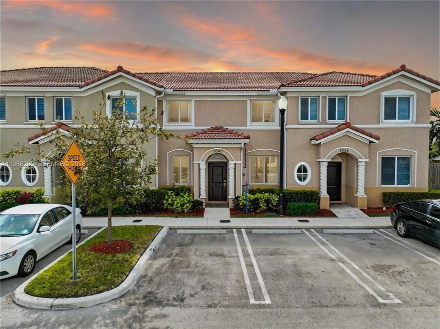 Up to $8,850 credit available; must be added to the asking price! Stunning new construction townhome with 3 bedrooms and 2.5 bathrooms. Spacious living, dining, and family areas, plus an upgraded kitchen with quartz countertops, stainless steel appliances, and ample storage. The first floor has sleek tile flooring, while plush carpet adds comfort upstairs. A state-of-the-art water filtration/purification system. Furniture can be included in the sale. Fully fenced backyard and a dedicated laundry room. Community amenities include 24-hour security, a pool, a playground, and an outdoor fitness area. HOA covers internet and premium cable. Located near top schools, dining, and shopping, and with easy access to the Turnpike & US-1. Enjoy the immersive 3D virtual tour. May the FORCE be with you!