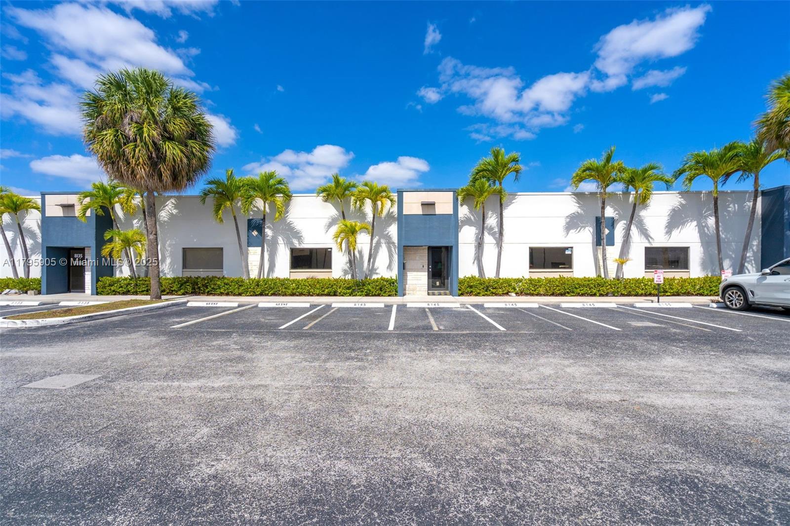 Remodeled warehouse space in Doral just minutes from Miami International Airport and with excellent access to major expressways including SR 836, SR 826, and the Florida Turnpike. This property offers a total of 3,386 square feet, 12-ft ceiling height featuring 2,064 square feet of street-level warehouse space and 1,322 square feet of modern office space. The office layout includes a reception area, conference room, four private offices (including an executive office), showrooms, and updated restrooms, all designed for a professional and functional work environment. The property also includes 5 assigned parking spaces in front and 3 additional spaces in the rear. This fully renovated space is ideal for companies seeking convenience, visibility, and efficiency in a thriving Doral location.