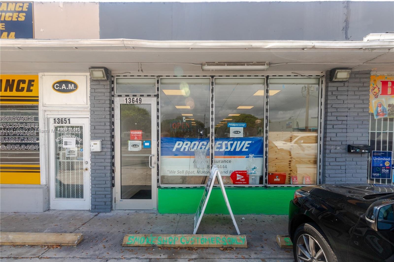 Prime retail space available for lease in one of North Miami’s highest-traffic corridors, W Dixie Hwy. Unit #13649 offers approx. 1,100 SF of free-standing visibility with private entrance and signage opportunities. Ideal for retail, office, or showroom use. Positioned within a site zoned for future redevelopment with high-density overlays, this space is perfect for businesses seeking long-term presence in a rapidly growing area. Surrounded by new developments and minutes to Biscayne Blvd and major expressways. Flexible terms available.