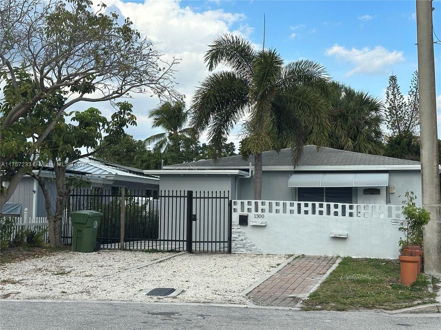 Welcome to Paradise in South Middle River Fort Lauderdale. This one story single family home Features 3 bedroom 1 bathroom, Completely Renovated in a beautiful modern elegance inside & outside. Enjoy a glass of wine in the breathtaking garden with plenty of room for pool, spa and a magical garden.. This corner property is fully fenced with code lock front gate entrance and an extremely large side gate entrance for parking RV or even a boat. This Perfection of a Home won't last long