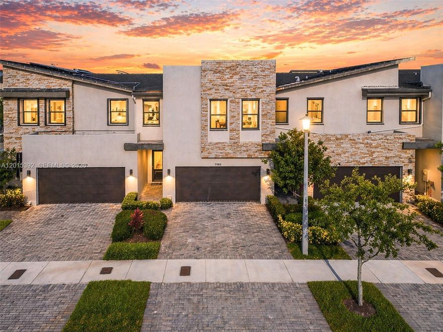 Stunning townhouse in the highly desirable Summit at Park Central in Doral featuring 4 Beds | 3 Full Baths | 1 Half Bath. This home offers an open-concept layout, modern kitchen with quartz countertops & stainless steel appliances, 2-car garage, custom walk-in closet, and one of the property’s biggest highlights: an oversized upgraded patio perfect for entertaining and outdoor living. Enjoy resort-style amenities including pool, gym, tennis courts, spa, playground & more. Prime location near top-rated schools, major highways, shopping & Miami International Airport. See Broker remarks.