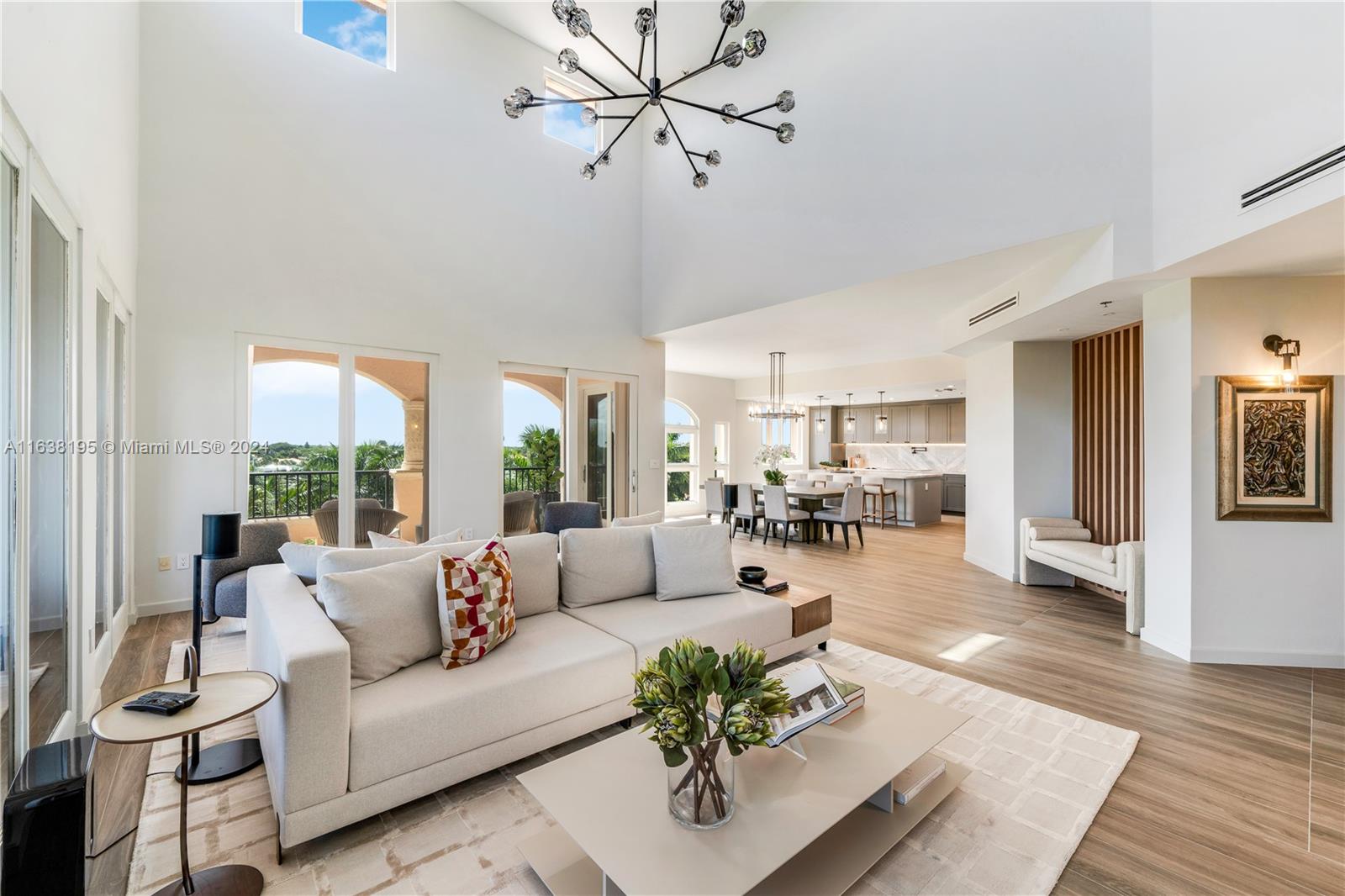 Newly Renovated, Rarely Available Venice Penthouse Dream! Experience luxury in this light-filled, open floor plan with double-height ceilings in the entertaining area. Enjoy breathtaking unobstructed views of Grand Marina, Arnold Palmer Golf Course,& Biscayne Bay. The split 3/2.5 layout features a south-side primary suite w/custom walk-in closet & spacious bath, plus two large bedrooms & 1.5 baths on the north side. The gourmet kitchen boasts a Dacor fridge, Wolf range/oven, wine fridge, & marble countertops. Live a Country Club lifestyle at South Florida’s exclusive boating, golf,& tennis community. Amenities incl heated pool, 2 parking spots, storage unit, golf cart space, & top-tier security. Golf & tennis memberships available. Who’s ready to call this crown jewel of Deering Bay, home?