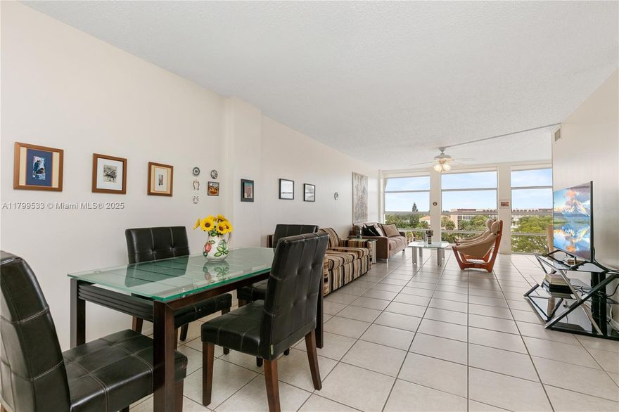 Very spacious unit in Hallandale Beach. This unit is being rented furnished. It is a one bedroom unit with a space that could be used as a second bedroom. Rent includes water and trash collection. Five minutes drive to the beach, close to shopping centers, main avenues. Beautiful views from this fifth floor unit. Will not last!