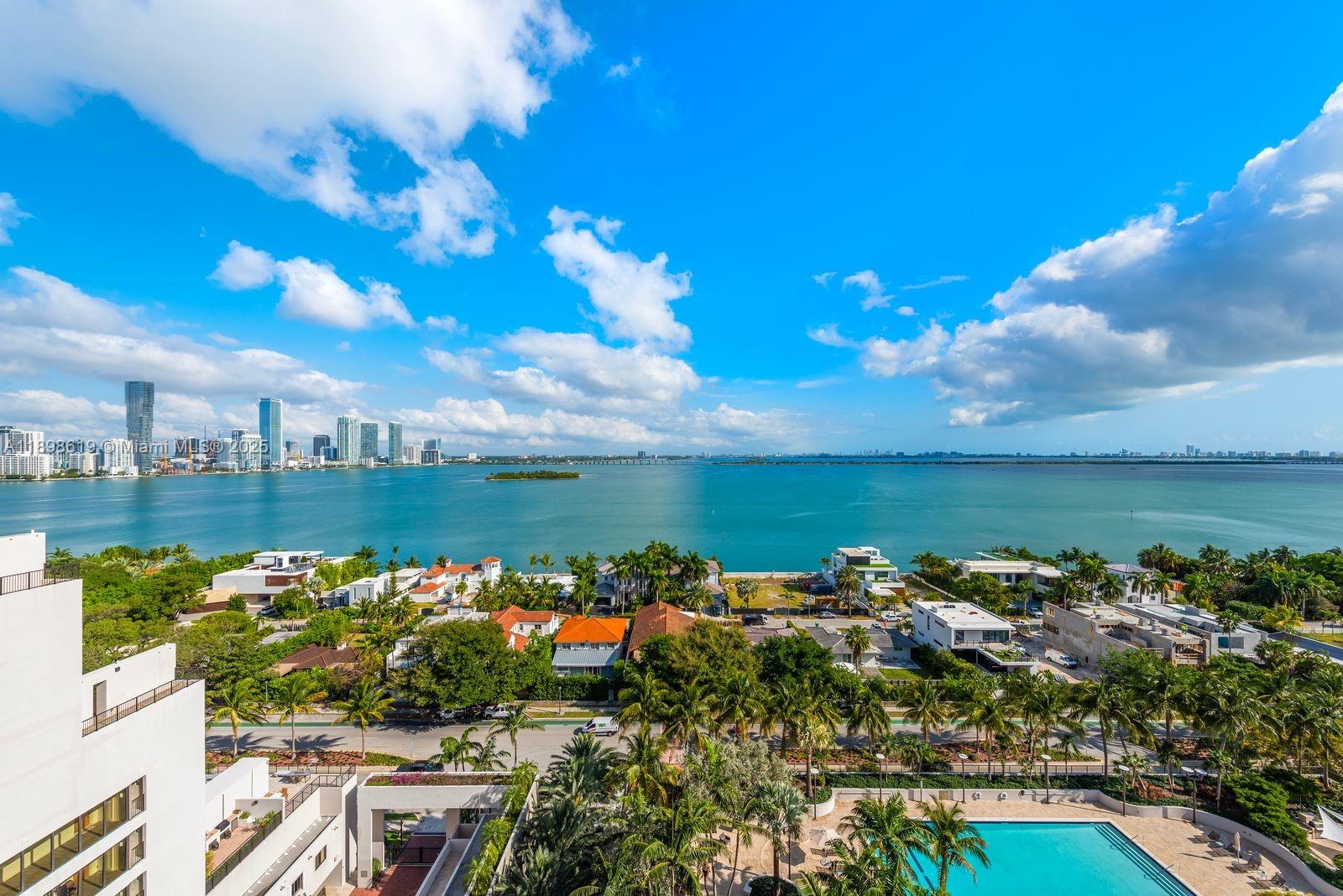 Welcome to this spacious and beautiful 3/3 residence on the 14th floor features in a modern and distinctive Miami architectural style building, with panoramic views of the south and north overseeing the Downtown Miami, Biscayne Bay and the Atlantic Ocean from either your north or south large balconies. Hurricane proof windows and floor-to-ceiling hurricane proof glass doors filling the open indoor space with natural light. Enjoying the spectacular picturesque views all throughout the comfort of your home. Relax and enjoy your happy hour with your pet watching the cruise line ships come and go. Only a few minutes to the beach or a few minutes to down town for your shopping ease. Amenities include tennis, swimming pool, spa, gym with a variety of equipment, basketball court, and a dog park