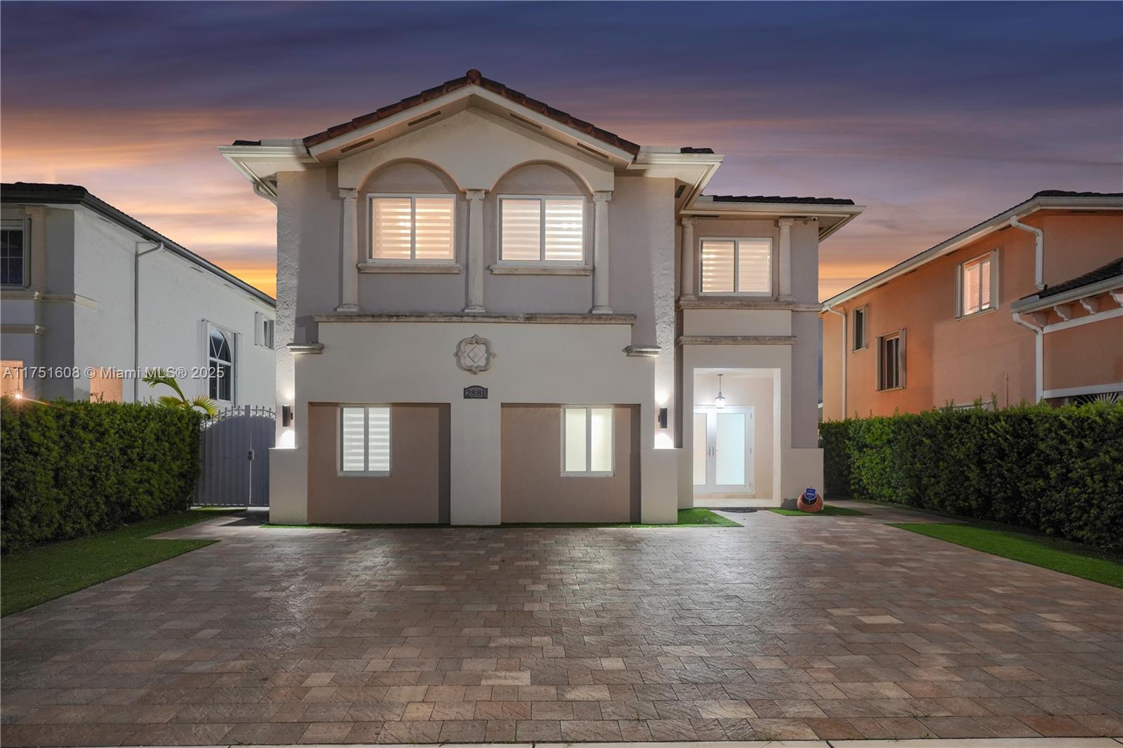 Modern 5-bed / 4.5-bath pool home (~2,906 SF per plans) brings resort-style living to West Kendall with no HOA. A sun-lit foyer leads to a double-height Florida room wrapped in impact glass overlooking the salt-water pool. Updated open kitchen & dining flow to a covered terrace with cabana half-bath—ideal for year-round grilling and movie-night swims. Layout flexes for today’s needs: first-floor guest/in-law suite; upstairs, four beds and three full baths include a spacious primary retreat with walk-in closet. Paver drive, turf yard, full laundry room, impact windows/doors, 2-car garage. Minutes to shopping, dining, major highways, and multiple highly rated magnet-program schools. Move-in ready—claim your private oasis today!