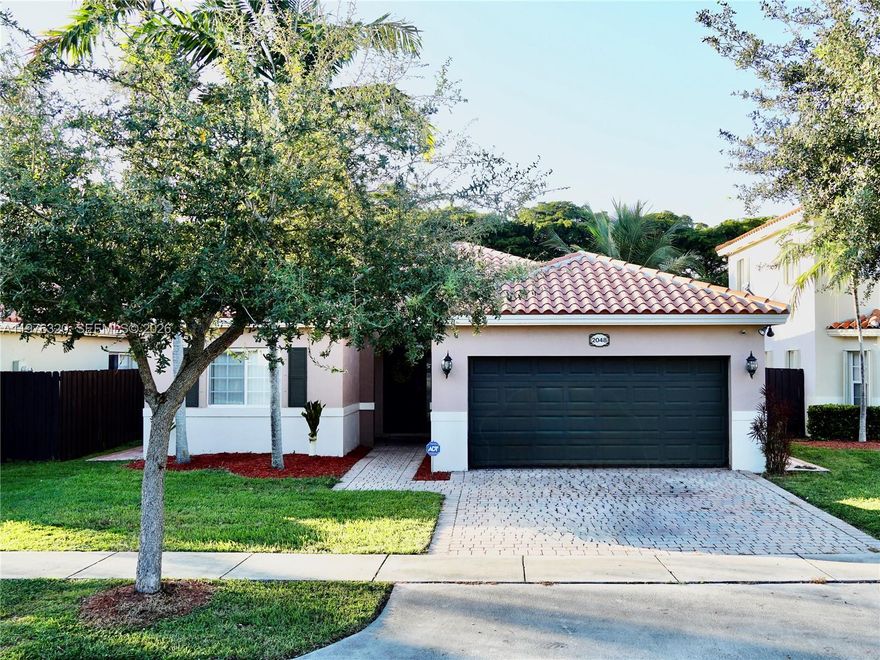 Discover refined living in the Sonara community at Malibu Bay. This beautifully maintained 3-bedroom, 2-bath residence features a bright, open split floor plan with high ceilings that create a sense of space and sophistication. The primary suite offers comfort and privacy with a spacious bathroom featuring both a tub and separate shower. The home includes brand-new appliances, hot water heater, a new roof with an 8-year warranty, and a two-car garage for added convenience. The large backyard invites effortless outdoor living, perfect for quiet mornings or weekend gatherings. Residents of Malibu Bay enjoy fantastic amenities including a clubhouse, pool, gym, and more! Everything you need for comfortable, community-centered living!
