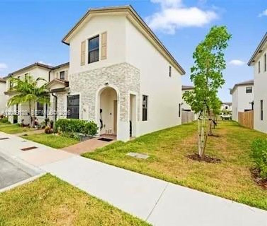 Built in 2022, this 3-bedroom, 2.5-bath townhouse offers a fresh, modern feel throughout. The standout terrace provides a great space to unwind or host gatherings. Inside, you’ll find all essential appliances, including a washer and dryer, along with an in-unit electric car charger. Set within a vibrant, resort-style community, residents have access to a pool, fitness center, playgrounds, and a stylish clubhouse. A fantastic opportunity you won’t want to miss!