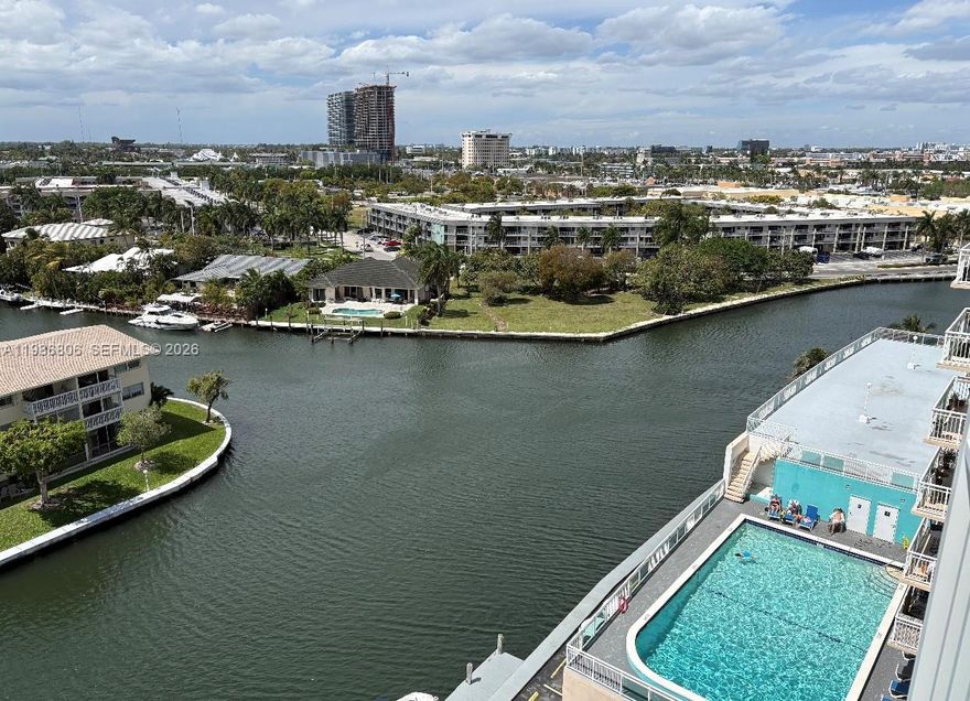 Several blocks from the ocean. Imagine yourself living in this completely remodeled 2BR+2BA corner unit with canal waterfront and city lights and water view. It offers community boat access with boat slips rental available. Gorgeous views from the 10th floor. All new appliances and furniture included in rent. Shopping Plaza, gyms, restaurants  are all nearby for your convenience. Easy to show. Call LA!