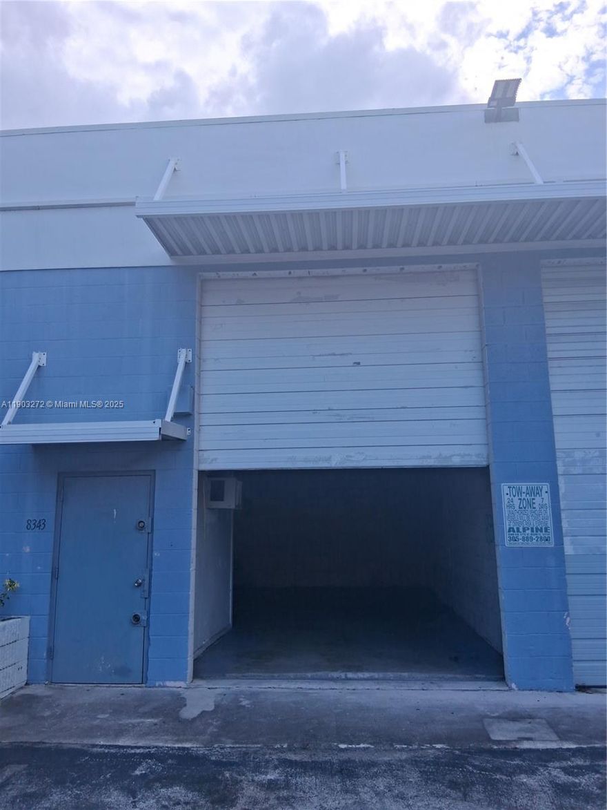 "WAREHOUSE" EASY TO SHOW "SUPRA" LOCATION, LOCATION AND LOCATION, STREET LEVEL DOOR, NEW ROOF, IMPROVEMENT IS UNDERWAY, PAINT AND PAVING., OWNER JUST PAID TO THE ASSOCIATON OVER $15,000.- TO OBTAIN THE RE-CERTIFICATION. BATHROOM, EXTRA OFFICE UPSTAIR, CLOSED TO HWY AND SHOPPING CENTER. JUST MINUTES FROM MIAMI INTERNATIONAL AIRPORT, OWNER VERY MOTIVATED, PLEASE MAKE AN OFFER.
NOTE: CLOSED TO THE DORAL BUT IT IS IN MEDLEY.