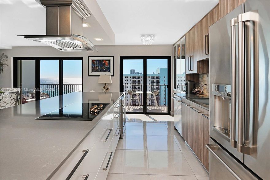 YOU WANT NEW, THEN THIS IS IT! MUST SEE STUNNING PENTHOUSE UNIT, HAS BEEN COMPLETELY GUTTET TO THE STUDS & REBUILD, EVERY THING NEW WITH FINE HIGH END DESIGNER FINISHES. OPEN LAYOUT, 2 BIG MAIN BR SPLIT SUITES, LARGE BALCONY, NEW IMPACT WINDOWS & SLIDING DOORS WITH DBL PROTECTION, WITH EXEPTIONAL VIEWS OF OCEAN & INTRACOASTAL. NEW A/C & WATER HEATER. RESORT STYLE BUILDING W LOTS OF AMENITIES. "2 DEEDED PARKING SPACES ON 3RD FLOOR IN SECURED GARAGE".