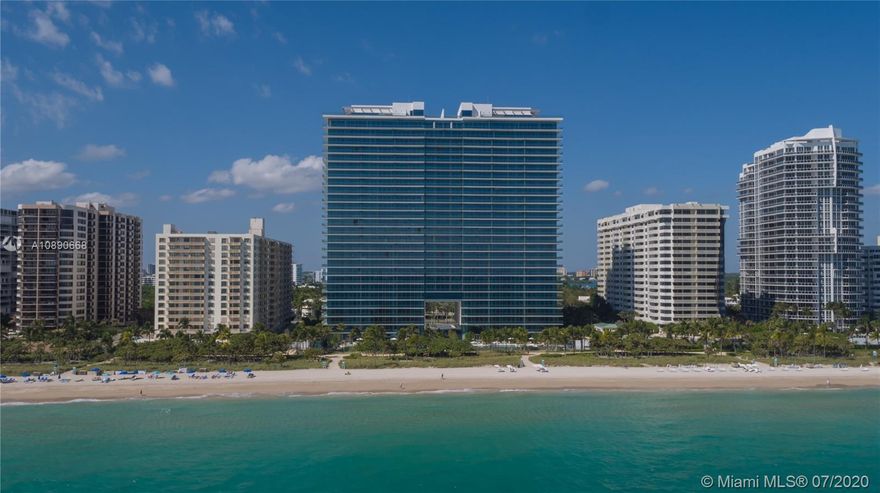 Oceana Bal Harbour -07 line, located above the breezeway with amazing views of Bal Harbour Marina and Bay. Interiors by famed Italian Designer Piero Lissoni. Unit is finished with Italian porcelanato throughout. Calacata marble floor in the bathrooms. Kitchen and bathrooms with Golden Calacata marble, Dada Montoni cabinets. Boffi Italian made bathtubs and washtubs, Gaggenau appliances, washer and dryer GE, Private Foyer. Oceana Bal Harbour is a luxury building with five stars amenities including two tennis courts professional in clay. Also, we have an impressive art collection including the most expensive living artist, Jeff Koons.