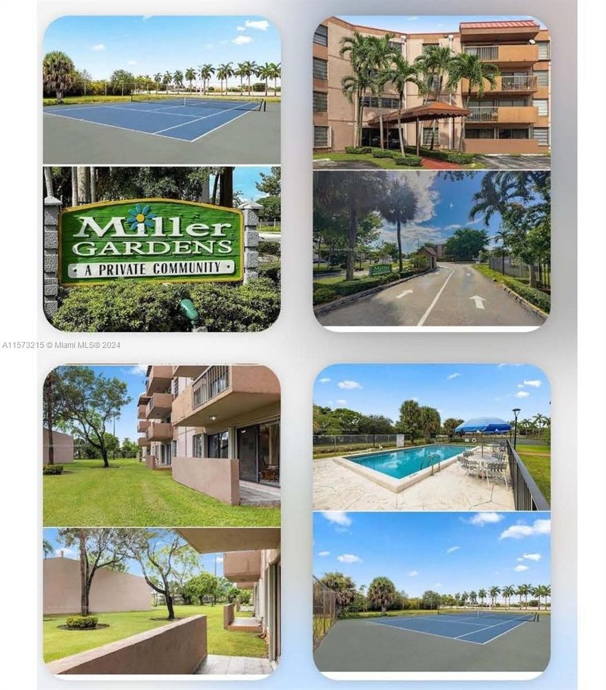 Condo has 2 assigned parking spaces. Plenty of guess parking. An assigned storage space. 24 hours security. 2 pools, tennis court, basket ball court, squash court, club house and sauna. Hurricane shutters. New electric panel, water heater and garbage disposal. Walk in closets. Elevator, air-conditioned lobby. Close to turnpike and shopping centers .Cash sale or 20% down. Price negotiable.