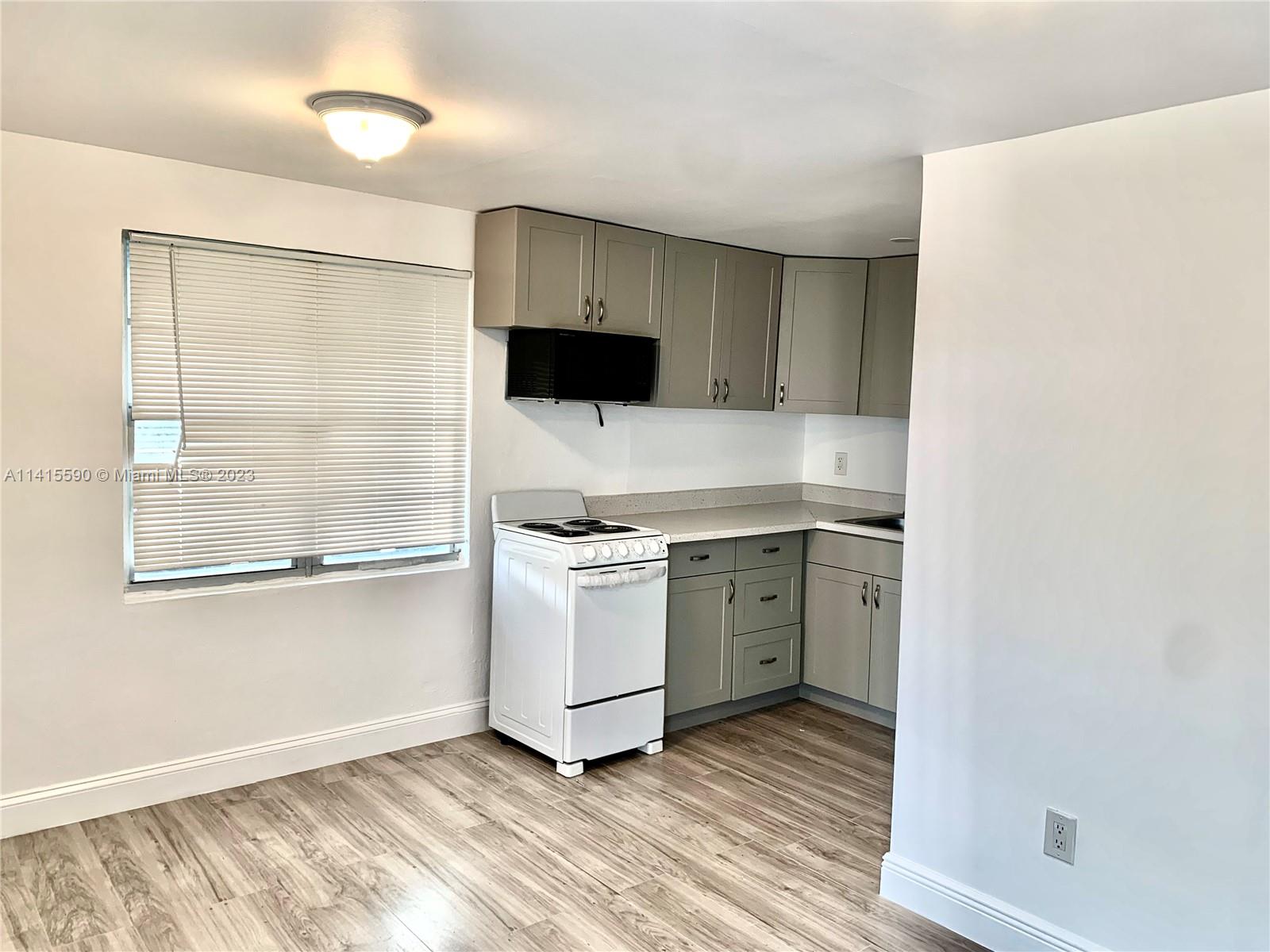 MOVE IN TOMORROW.....NO HOA TO DEAL WITH. See this UNIT & you will LOVE IT!! EVERYTHING IS INCLUDED in this rental price. (FPL, WATER, GARBAGE, LAWN SERVICE, 1 PARKING SPOT). Adorable and JUST FULLY REMODELED 1 bedroom apartment, Super convenient location to BEACHES & DOWNTOWN. 3 minutes to HOLLYWOOD beach straight down Sheridan street. STORES, RESTAURANTS, COFFEE HOUSES, SALONS all within walking distance. Minutes to Dania Point, Dania Casino, Hard Rock, Gulfstream. COME HOME to what looks like your own little house. BEST FOR ONE PERSON or couple. Unit is located in the front of the house only, You will have use of the FRONT YARD .