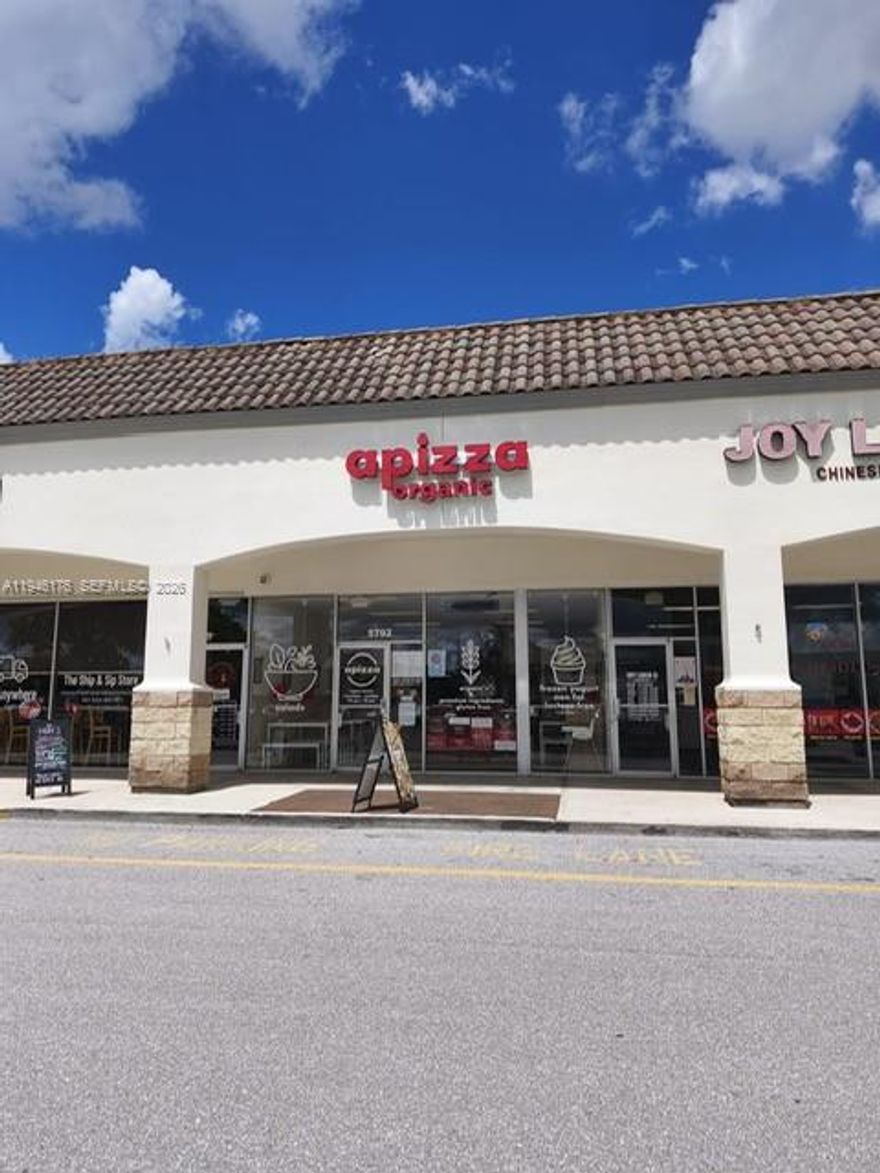 Prime second-generation restaurant in an active retail Lantana plaza at 5792 S Jog Rd #17, just south of Lantana in Greenacres/Lake Worth. Italian/pizza restaurant with efficient dining room layout seating up to 40 guests, ideal for dine-in, takeout, and delivery. High-visibility Jog Road location surrounded by dense residential neighborhoods, schools, and daily-needs retail. Seconds from The Home Depot and Publix at Lantana Plaza, both major traffic drivers bringing constant homeowners, contractors, and families to the immediate area. Strong neighborhood demographics and steady traffic make this an excellent opportunity for a new or expanding concept