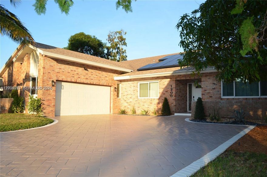 Come see this beautiful 4 Bedroom | 2 Bath | 2 Car Garage Home in the HEART of Plantation. A large 2500 Sqft
home in Marcano Estates with NO ASSOCIATION! BRAND NEW FEATURES include: fresh paint (interior, exterior,
and driveway), new fence, updated landscaping in front and backyard, new pet-friendly turf in the backyard (a clean oasis with little maintenance!), 2023 SS kitchen appliances, 2025 washer/dryer, new kitchen and bathrooms with granite countertops, new LVP floors, partial impact windows, new impact double doors in the main entrance, and completely updated light fixtures, fans, and hardware throughout the home. Powered by SOLAR PANELS reducing the cost of electricity to nearly NOTHING (have been fully paid by current owner - $32,000 valuation). Newer Roof (2019), AC (2025) with new ducts and efficiency. Great home for entertainment: Screened patio, spacious backyard, and large driveway fitting 10 cars for your family gatherings. This gem will not last! Currently rented for $5500/m until 07/31/2026. Easy to show! Call the owner directly!