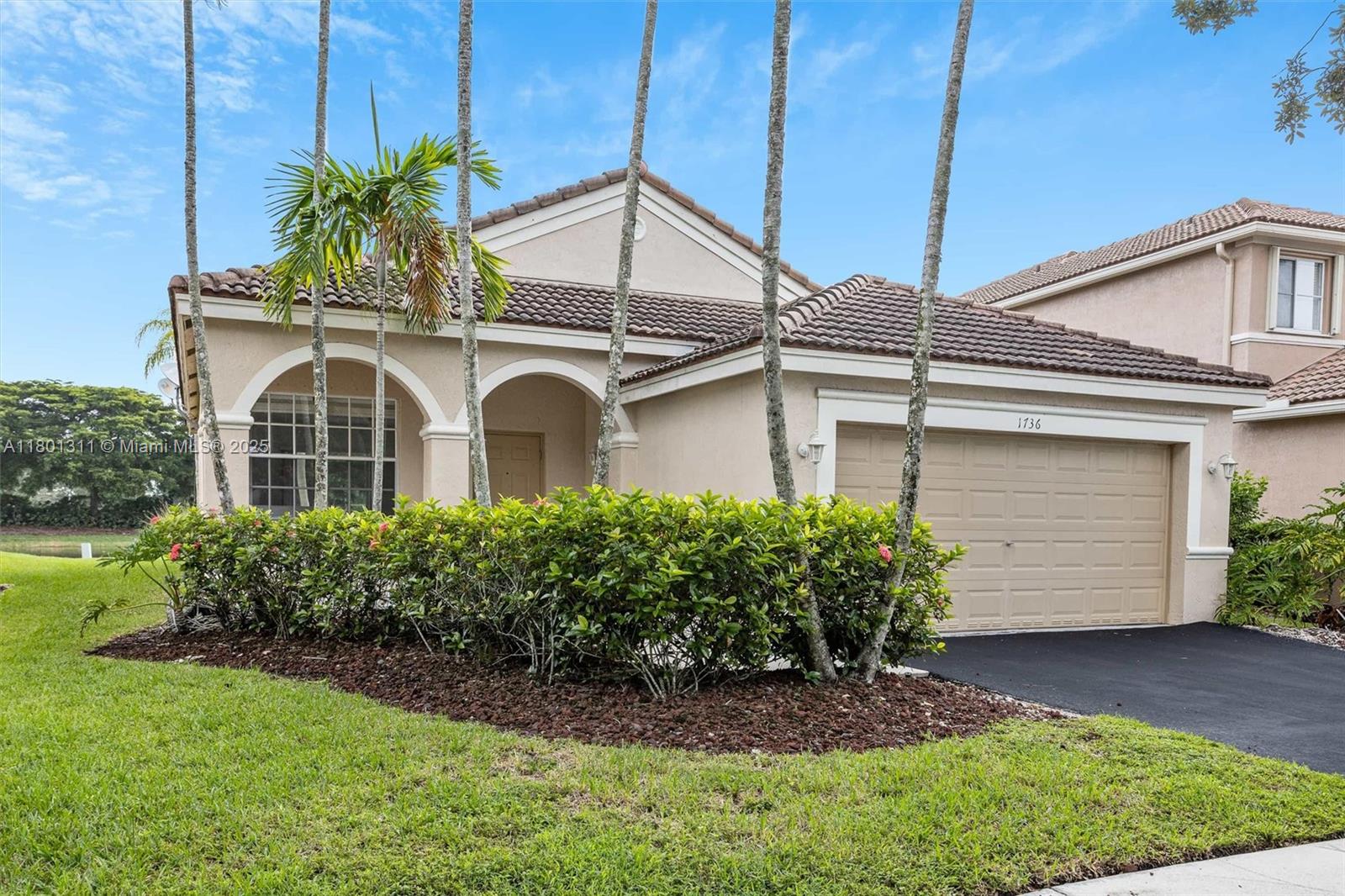 Rental Property at 1736 Aspen Ln, Weston, Broward County, Florida - Bedrooms: 3 
Bathrooms: 2  - $4,400 MO.
