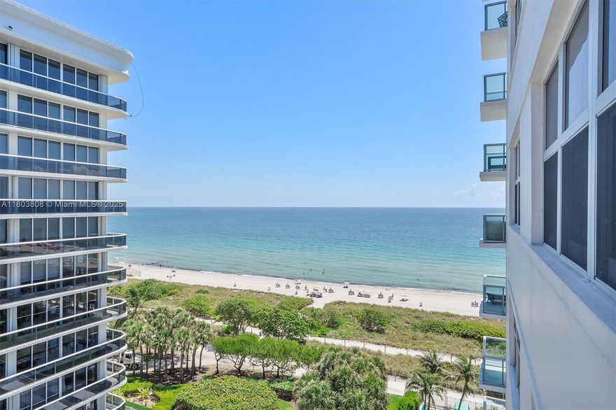 Experience ocean front living in this beautifully renovated 1-bed, 1.5-bath condo in Surfside. Spanning over 920 sq. ft., this spacious retreat features modern finishes and an open layout that maximizes natural light. The condo boasts updated bathrooms and kitchen with new high-impact windows, ensuring safety and energy efficiency. Enjoy relaxing on your private balcony, the perfect spot to take in ocean breezes and stunning views. Located right on the beach, just minutes from Bal Harbor Shops, Publix, great dining, public parks and marinas. This condo offers a blend of comfort, convenience and beach side service is included. Ideal for those seeking a serene getaway or a vibrant lifestyle by the sea, One of the lowest HOA's in the area, including reserves, don't miss this gem in Surfside!