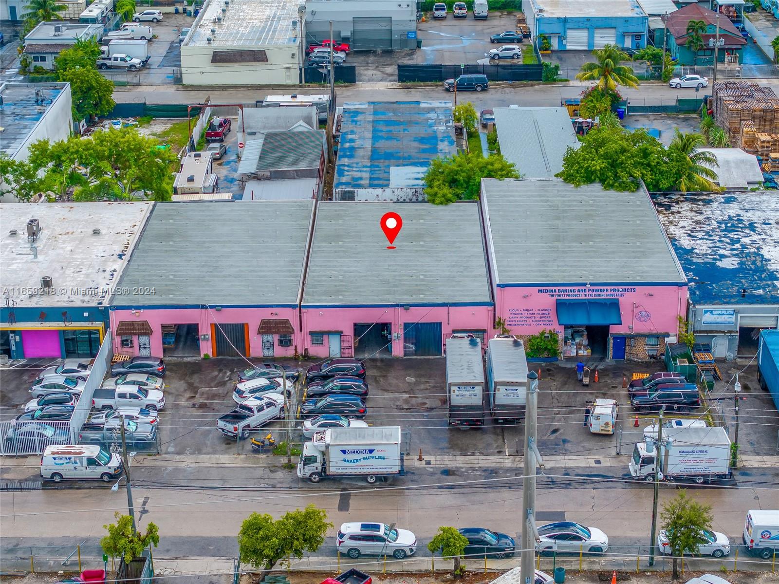 Allapattah Urban Core 4,040sf Cooler/Freezer Warehouse. 4,040sf warehouse on 7,095sf lot, setback to accommodate easy loading/unloading and parking in front of building. Two subdivided bays, each with its own overhead door, and independent meters. One bay is fully A/C’d, the other bay has 1,700sf of cooler/freezer. Building has 14 ft ceiling. The site’s best feature is location. Allapattah is an urban core neighborhood, with quick access to major population centers like downtown, Brickell, coral gables, Wynwood and more. It also features great access to major logistical focal points such as the airport riverport and seaport, and all the areas major highways such as I95 and SR836
