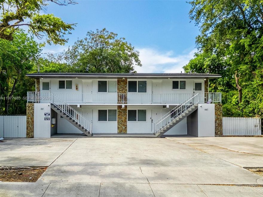 Enjoy the best of South Florida living just 15 minutes from the ocean and Downtown Miami. This property is conveniently located near US-1, with easy access to a variety of restaurants, shops, and everyday conveniences. The street ends at the bay just about 1,000 feet away, offering a quiet setting and a pleasant coastal feel.
All four units, all currently tenant-occupied, providing immediate rental income from day one.