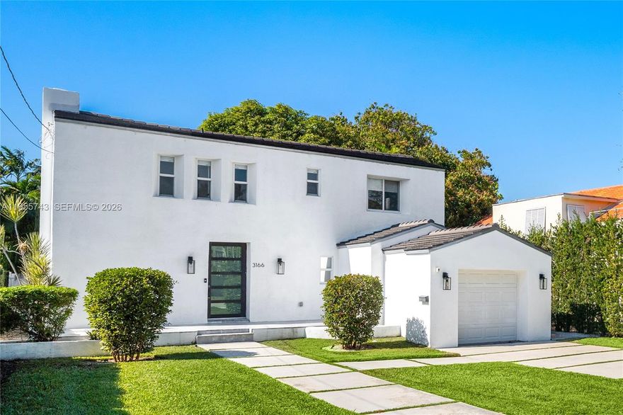 Experience Miami Beach from this remodeled home located few blocks to the golf course, new Bayshore Park and Tennis Center, Miami Beach Convention Center, and all dining and entertaining in South Beach. Situated on a 7,500-SF lot, this beautifully updated, 4-bedroom 4.5-bath home features bright and spacious living areas, new modern kitchen with breakfast bar, hurricane impact windows, new modern baths, and large bedrooms with built-in closets. Secluded backyard equipped with a hot tub and patio for outdoor lounging, offers extra space for playground or other amenities. Driveway and 1-car garage complete this home.