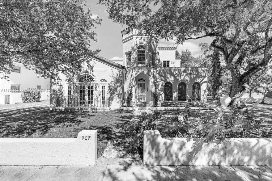 [A Miami Signature Home] An architectural journey through history! This Old Spanish treasure was masterfully designed by architect Upton C. Ewing under the watchful eye of Phineas Paist in the mid 1920s. Perfectly situated mere yards from the Coral Gables Country Club and its golf course, this jewel is part of the Alhambra Circle Historic District. For the first time in 45 years, this grand dame is being offered to discerning buyers. With its elegant design and historical significance, this estate awaits a new steward to revitalize its timeless allure and grandeur. This photogenic beauty presents an outstanding opportunity to acquire and restore a true masterpiece in a most coveted location. [Due to its current condition, this offering is for cash buyers and not subject to financing].