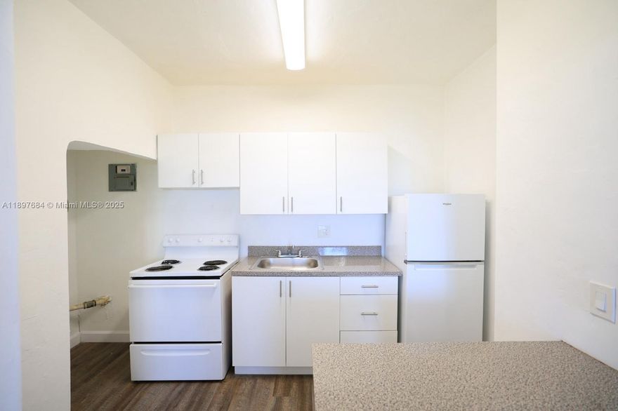 1 bedroom, 1 bathroom located in the heart of Little Havana. This ample apartment features freshly painted walls, laminate flooring, wall ac and spacious kitchen. Rent includes water. Washer/dryer room separately available on premises. Minutes away from shopping plazas, Brickell, Coral Gables, Coconut grove, and MIA International Airport. Open parking available. Additional $25 monthly pet fee for small breed.