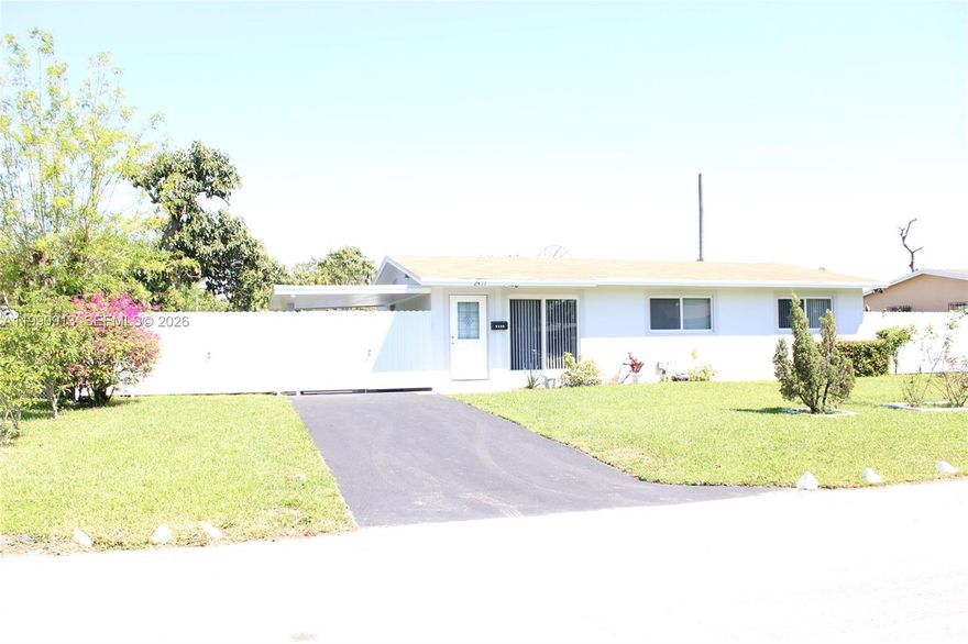 Don’t miss this exceptional opportunity! Beautifully updated 3-bedroom, 2-bath single-family home offering the perfect blend of comfort, style, and  potential. This move-in-ready property features brand-new flooring, a sleek modern kitchen  and new appliances, and fully renovated bathrooms. Porcelain tile floors throughout add a touch of elegance.
Enjoy peace of mind with ia newer roof (2019). The spacious fenced front and  backyard with a large covered carport  is perfect for entertaining, while the generous driveway provides ample parking.