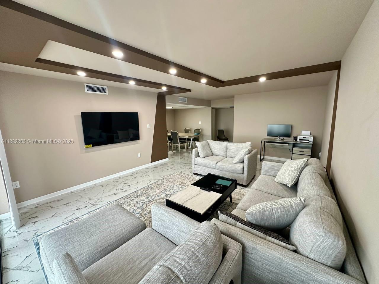 Stunning 3-bed, 3-bath corner unit in the heart of Aventura with breathtaking views of the Intracoastal, ocean, skyline, and passing yachts. Fully renovated with sleek modern finishes and high-end appliances still under warranty. Bright and spacious split floor plan with two private balconies and floor-to-ceiling windows. Move-in ready! Located in a secure, amenity-rich building with pool, gym, and more. Zoned for Aventura’s top-rated schools. Walk to parks, shops, dining, and houses of worship. A perfect blend of luxury and location!