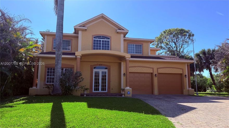 Spacious two-story CBS home situated on an oversized lot offering privacy and plenty of room to spread out. Built with durability in mind, the home features solid concrete construction on both floors, including the staircase and balconies. This well-designed residence offers 4 bedrooms, 2.5 bathrooms, and a bright, open layout with high ceilings and generous living spaces.

The kitchen features granite countertops, 42'' wood cabinetry, stainless steel appliances, and ample storage, making it ideal for both everyday living and entertaining. Interior details such as crown molding, high baseboards, and solid core doors add character and quality throughout the home.

Upstairs, multiple balconies provide relaxing outdoor spaces. The oversized backyard offers plenty of room for outdoor living, gardening, or future additions such as a pool. Additional highlights include a 2-car garage with 8-foot doors, a well-fed sprinkler system, and ample parking space for boats, trailers, or recreational vehicles.

Conveniently located near shopping, dining, parks, and major roadways in desirable Port St. Lucie, this property offers solid construction, generous space, and great potential in a growing area.