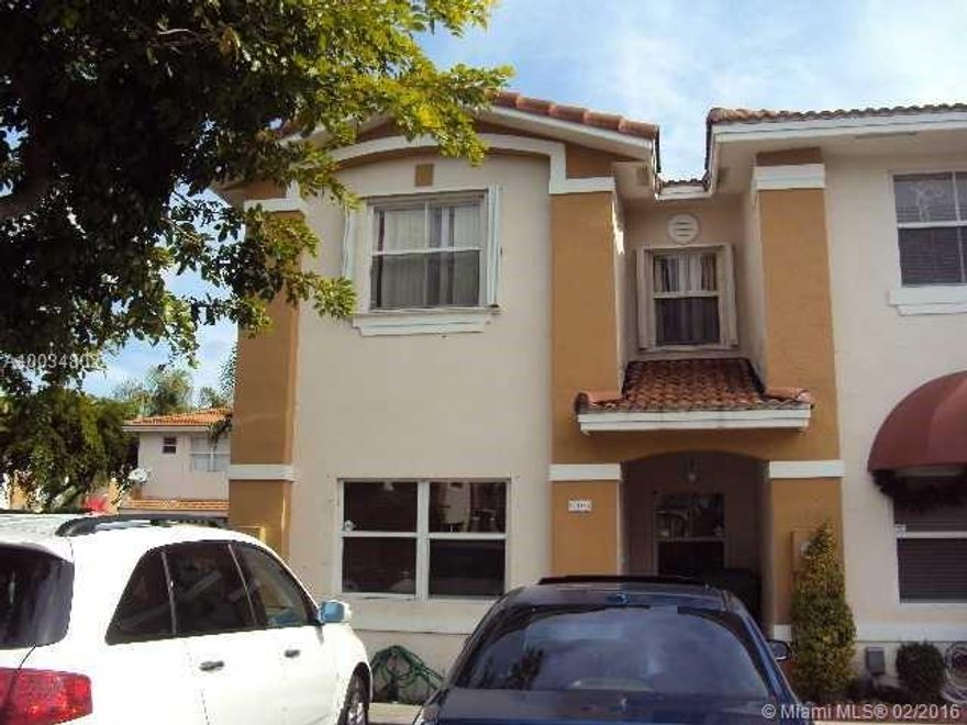 Beautiful and impeccable 3/2.5 townhouse located in Kendale Lakes community. This home features tile on first floor, and wood floors on stairs and second floor. Private bathroom in master bedroom, totally remodeled kitchen with granite countertops and wood cabinets. Lots of closets and storage space, nice backyard area with wood fence for privacy. Two parking spots, guest parking, a community pool, a play area and gorgeous golf greenbelt make this a perfect place to call home. Hurry send your offer!!!