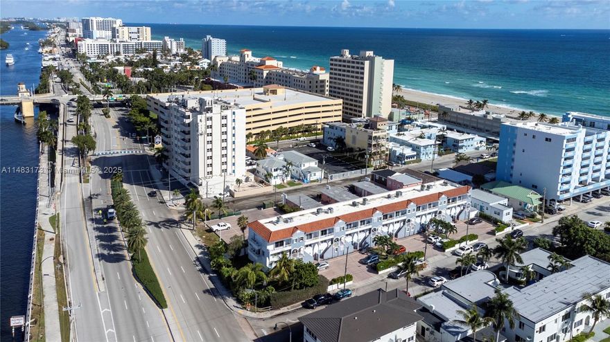 Stunning beachside townhome with three bedrooms, three bathrooms, and an open den area. Located in the vibrant heart of Hollywood Beach, this is one of the rare opportunities to lease a beachfront townhome. This lovely beach escape has impact windows, all new kitchen appliances, two large walk in closets, as well as a kids' nook for games, all just steps from the beach!   Enjoy the ultimate coastal living experience, just steps away from Hollywood Beach.