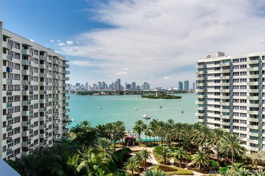 Renovated & turn-key furnished unit with wood kitchen cabinetry and stainless steel appliances ready to lease out or live in full/part time.  18' X 18" porcelain tile flooring. Views are of the Bay between the north and south tower.  High floor past the tree line. Private terrace. Parking available for rent. Enhanced Bay Walk, world class resort pools, luxurious cabanas, outdoor lounge seating, stunning terraced sun decks, outdoor kitchens and grills, fitness center, salon, spa, cafe, groceries.