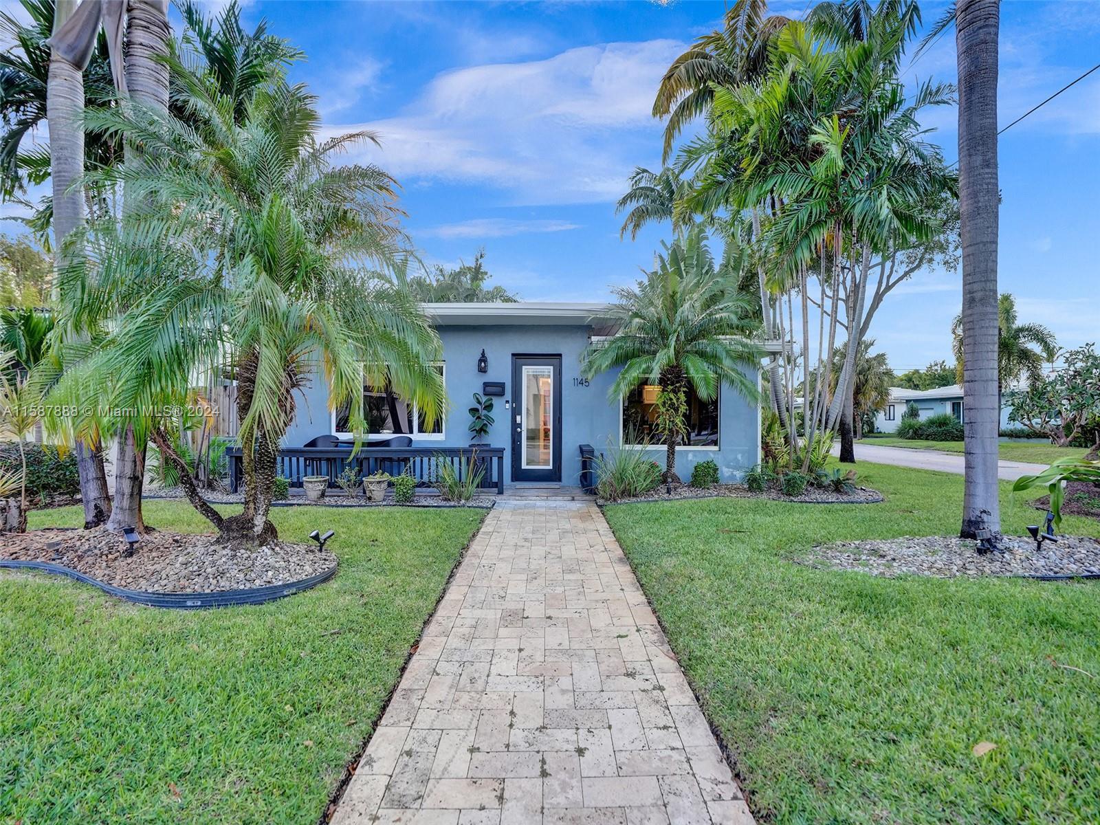 Discover your next piece of paradise with this beautifully upgraded 3-bedroom, 3-bath home on a spacious & private corner lot. Currently operating as a profitable air bnb with 2 bedrooms and two baths as the main house and separate 1 bedroom & 1 bath with its own private kitchen and living space! The backyard is a tropical oasis featuring a private pool area with an outdoor shower, a jacuzzi, and a gazebo! Upgrades include all impact windows and doors, 2022 roof, new washer and dryer, new pool heater and travertine driveway! Located just minutes from the beach, Galleria Mall, and Fort Lauderdale's top attractions, it offers both luxury and convenience. Perfect for those seeking a rental income opportunity. JUST PACK A BAG, BEING SOLD FULLY FURNISHED! Schedule your appointment today!